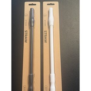 Hydrojug Replacement Straws Set Of 2 White And Black